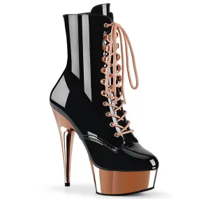 Plateau Stiefelette DELIGHT-1020 schwarz-rose gold